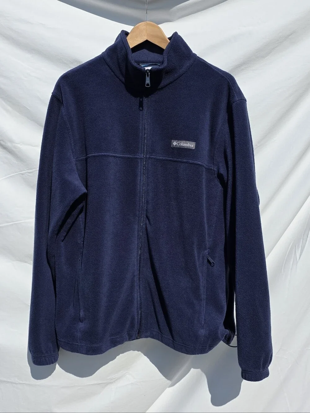Columbia Size L Navy Full-Zip Fleece Jacket